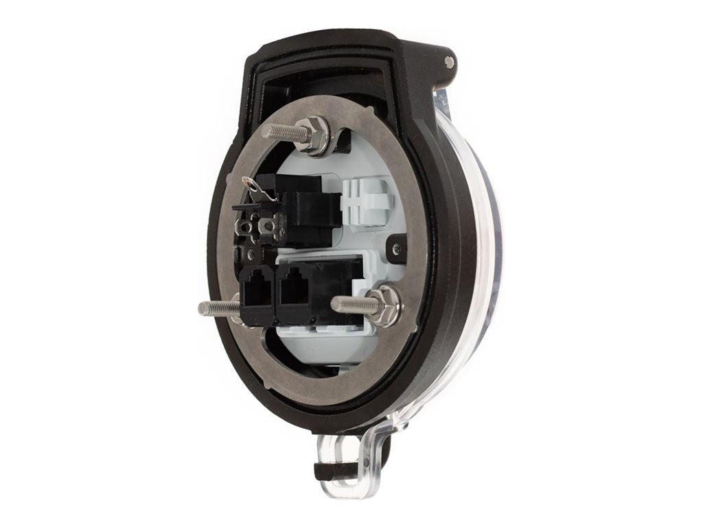 Panduit VeriSafe - Faceplate - CAT 5e - RJ-45 X 2, power DAP3BC-S0-55