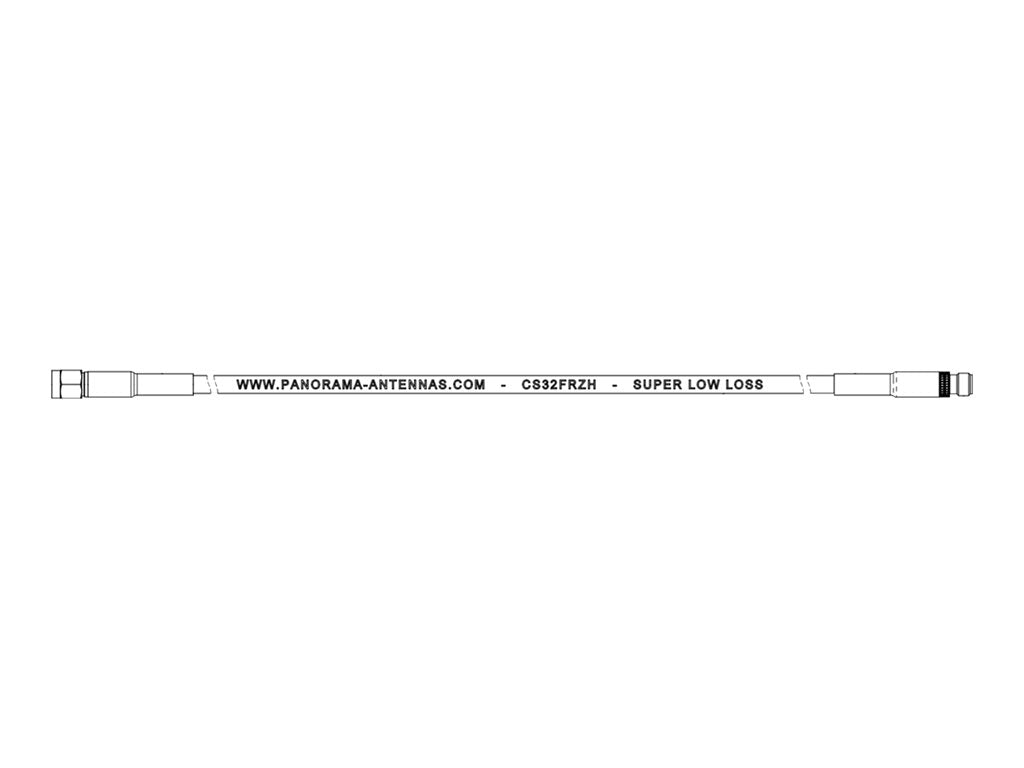 Panorama Antennas CS32 - Antenna extension cable - SMA male to SMA female - 3.3 ft - double shielded coaxial - gray, RAL 7047 C32SP-1SJ