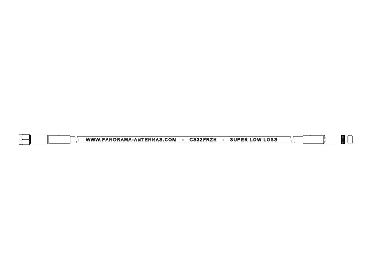 Panorama Antennas CS32 - Antenna extension cable - SMA male to SMA female - 3.3 ft - double shielded coaxial - gray, RAL 7047 C32SP-1SJ