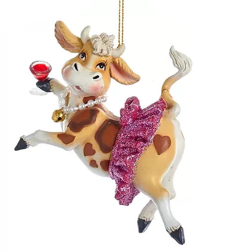 Party Cow Ornament