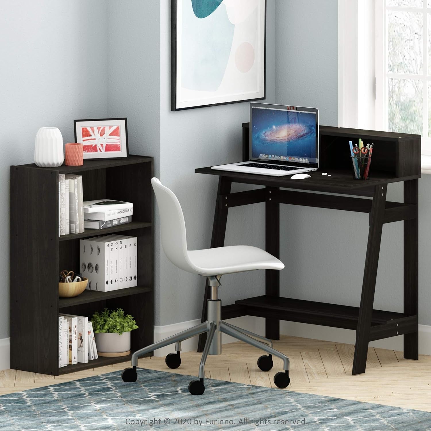 Pasir 3 Tier Open Shelf Bookcase Dark Espresso 31 Inch