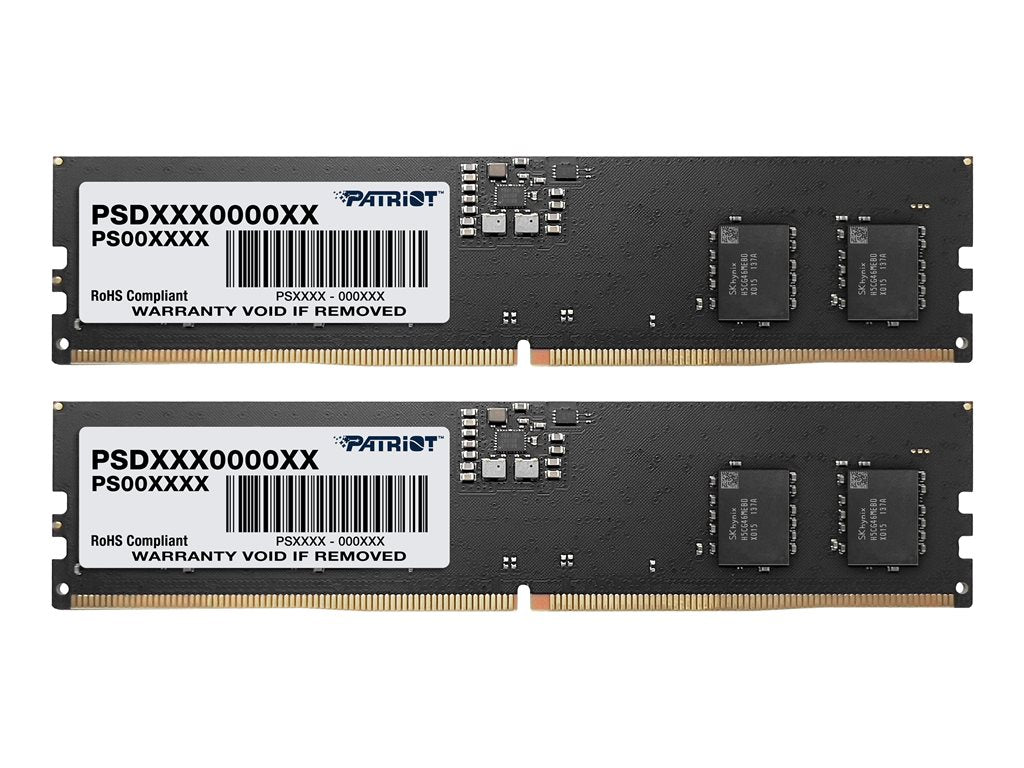 Patriot Signature Line - DDR5 - kit - 16 GB: 2 x 8 GB - DIMM 288-pin - 5200 MHz / PC5-41600 - CL42 - 1.1 V - unbuffered - on-die PSD516G5200K