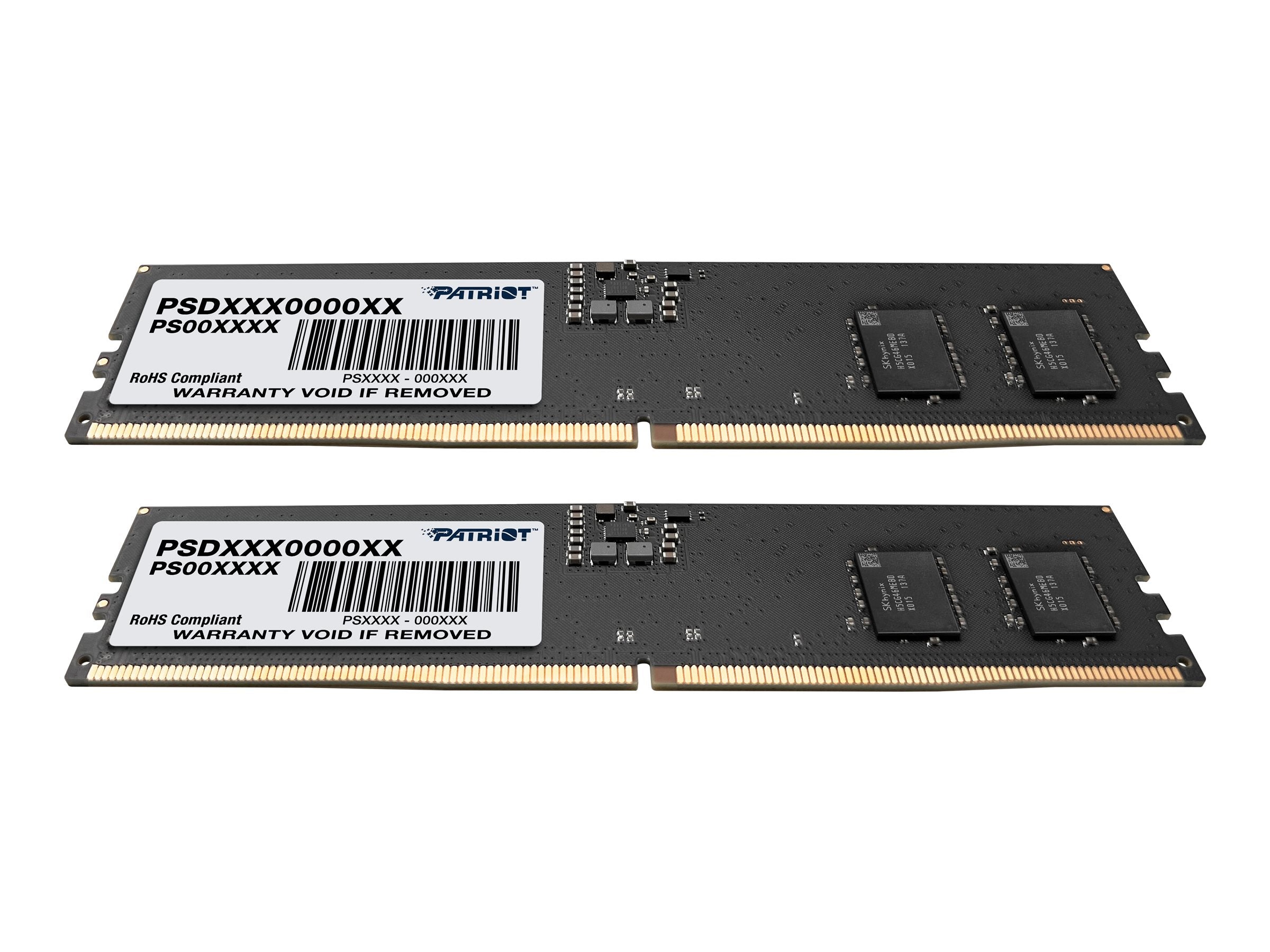 Patriot Signature Line - DDR5 - kit - 16 GB: 2 x 8 GB - DIMM 288-pin - 5200 MHz / PC5-41600 - CL42 - 1.1 V - unbuffered - on-die PSD516G5200K