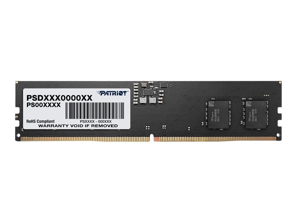Patriot Signature Line - DDR5 - module - 32 GB - DIMM 288-pin - 5200 MHz / PC5-41600 - CL42 - 1.1 V - unbuffered - on-die ECC PSD532G52002