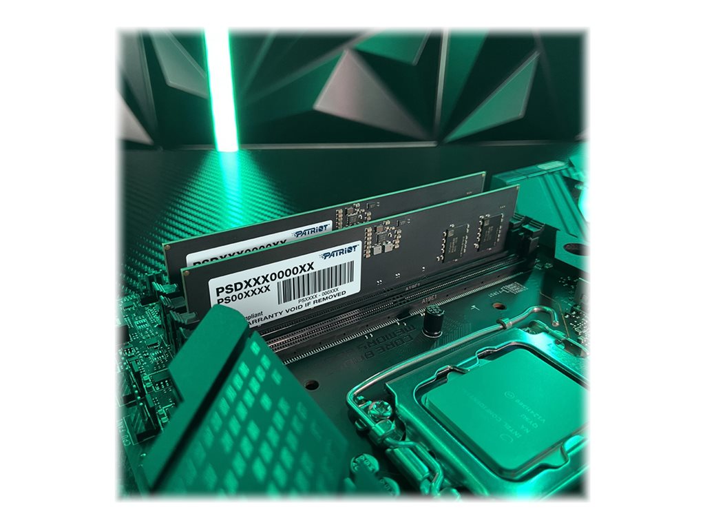 Patriot Signature Line - DDR5 - module - 32 GB - DIMM 288-pin - 5200 MHz / PC5-41600 - CL42 - 1.1 V - unbuffered - on-die ECC PSD532G52002