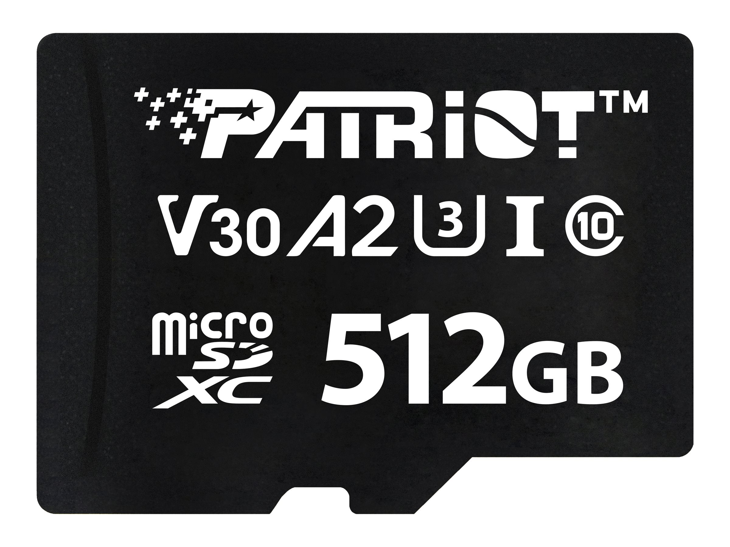 Patriot VX Series - Flash memory card - 512 GB - A2 / Video Class V30 / UHS-I U3 / Class10 - microSDXC UHS-I U3 PSF512GVX32MCX