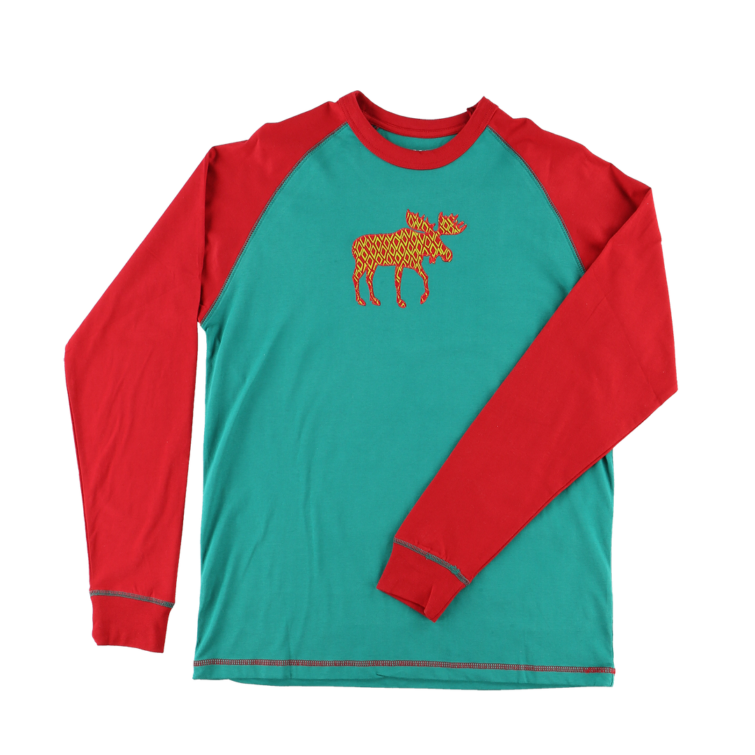 Pattern Moose Long Sleeve Tee - X-Small