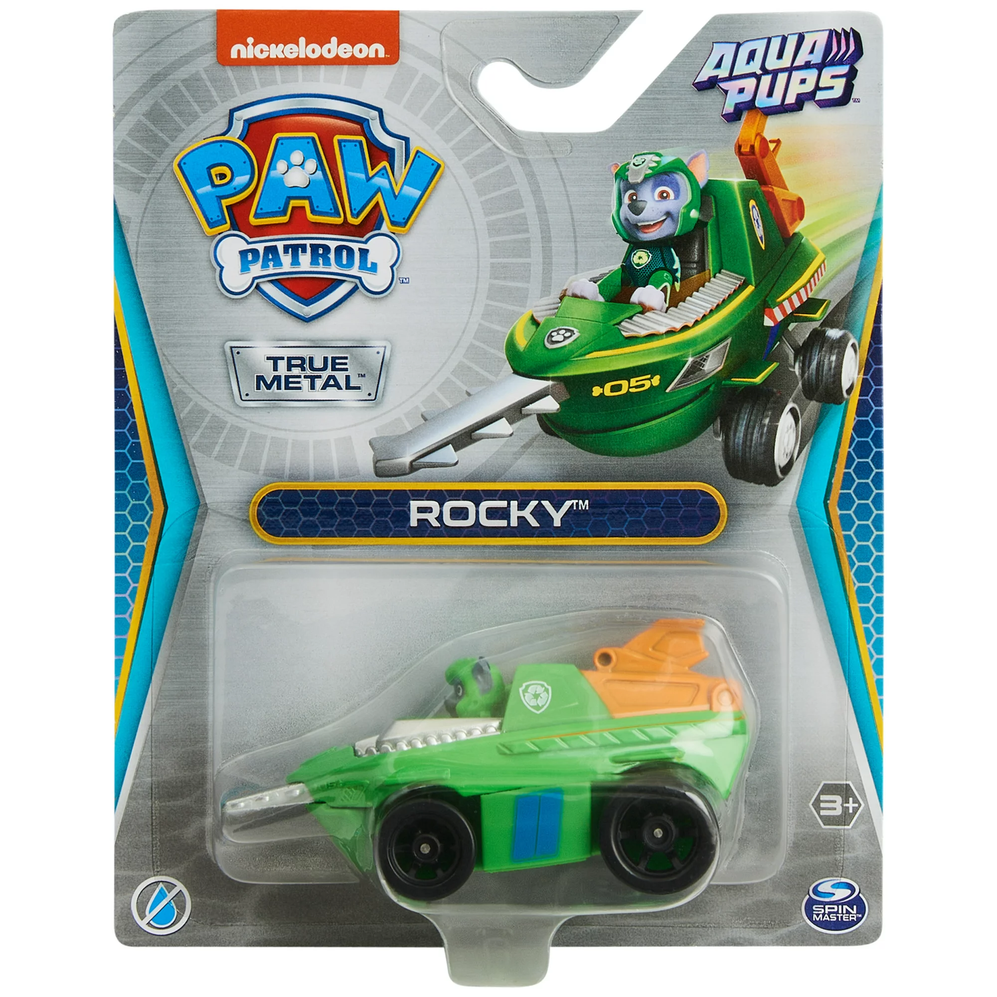 Paw Patrol True Metal - Aqua Pups Rocky Diecast Car