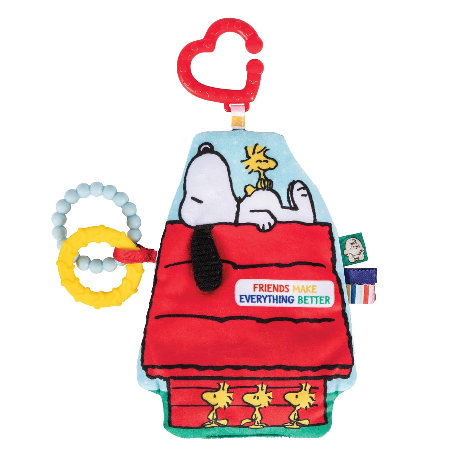 Peanuts Snoopy- On-The-Go Sensory Crinkle Teether Toys