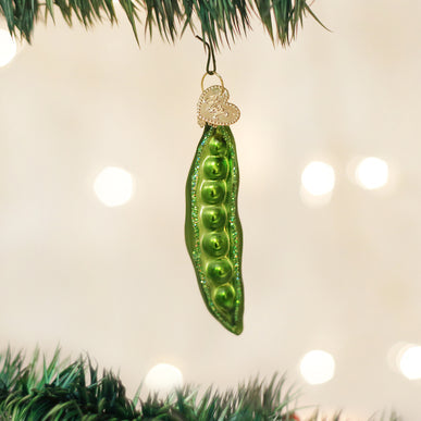 Peapod Glass Ornament