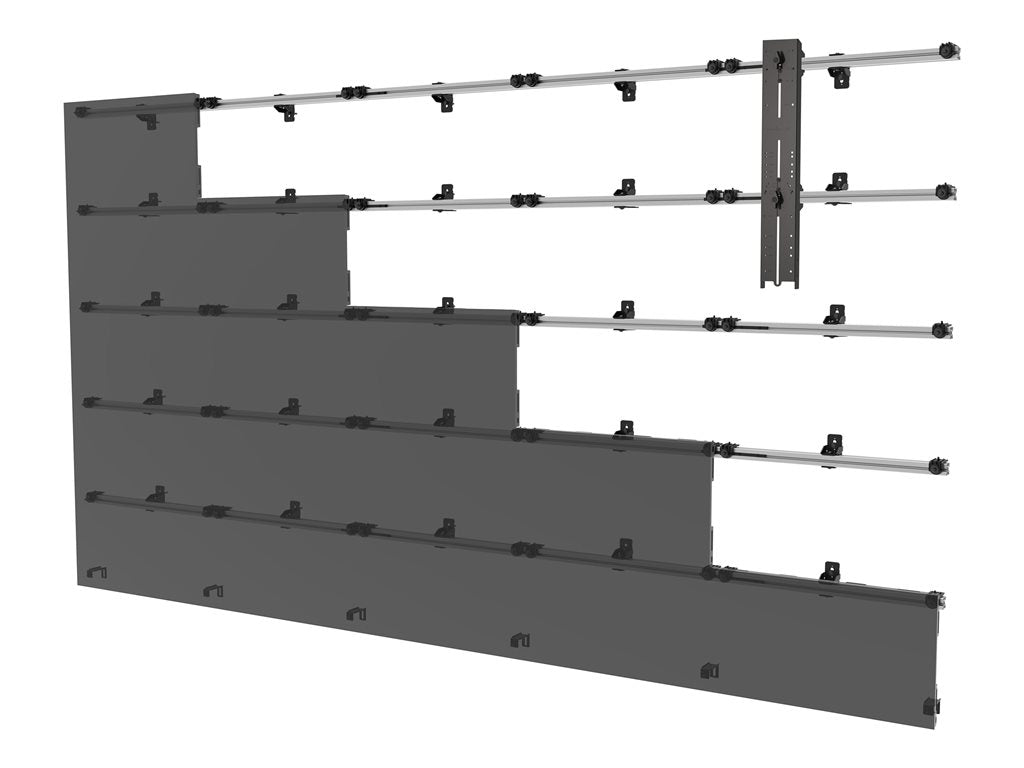Peerless-AV SEAMLESS Kitted Series - Mounting kit (wall mount) - for 3x3 dvLED video wall - universal - aluminum frame - black DS-LEDUNV1220-3X3