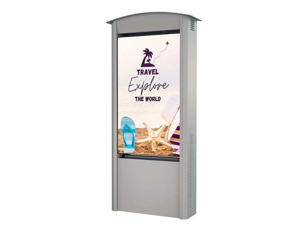 Peerless-AV Smart City Kiosk KOP55XHB2 - Dual sided LED display unit - digital signage outdoor - silver