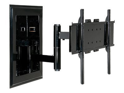 Peerless In-Wall Mount IM760PU - Enclosure - for flat panel - cold-rolled steel - high gloss black - screen size: 32-60" - in-wall