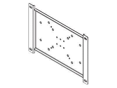 Peerless PLP V3X2 - Mounting component (mounting adapter) - for flat panel - cold-rolled steel - black - mounting interface: PLP-V3X2