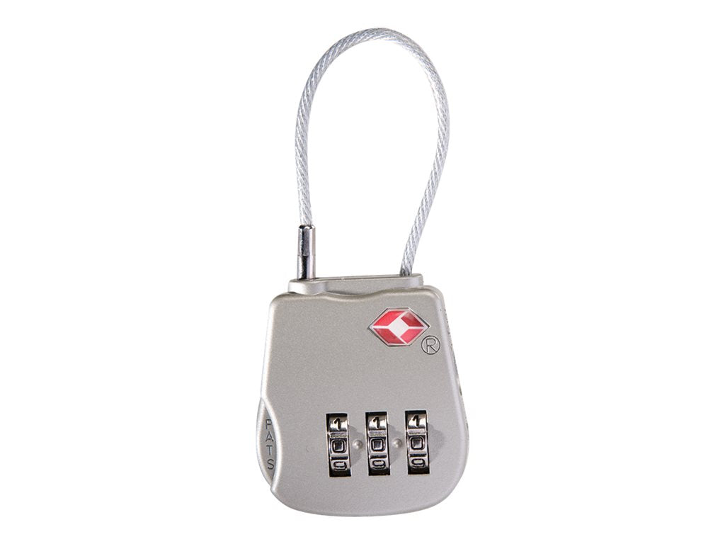 Peli 1506TSA - Cable lock - combination - multiple-dial - silver - for Air 1557 With Foam, 1605