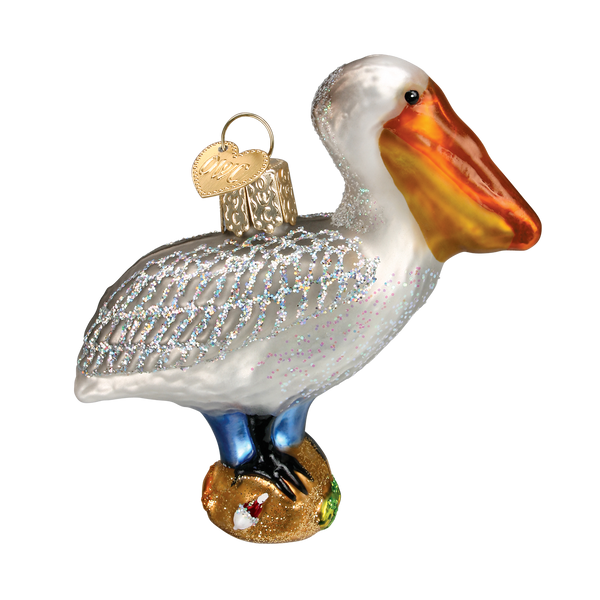 Pelican Glass Blown Ornament