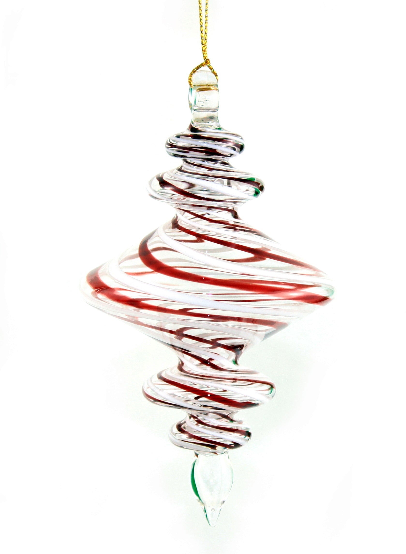 Peppermint Swirl Egyptian Glass Ornament