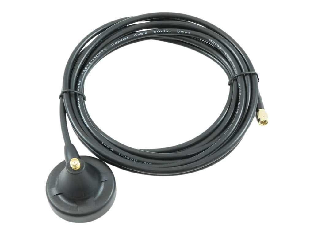 Perle - Antenna magnetic base - with 3 m cable, SMA female - SMA male - black