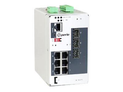 Perle IDS-509-3SFP - Switch - managed - 6 x 10/100/1000 + 3 x 100/1000 SFP - DIN rail mountable - DC power