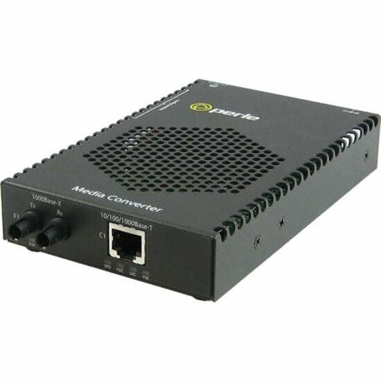 Perle S-1110P-S2St10-Xt - 10/100/1000 Industrial Temperature Poe Media Converter