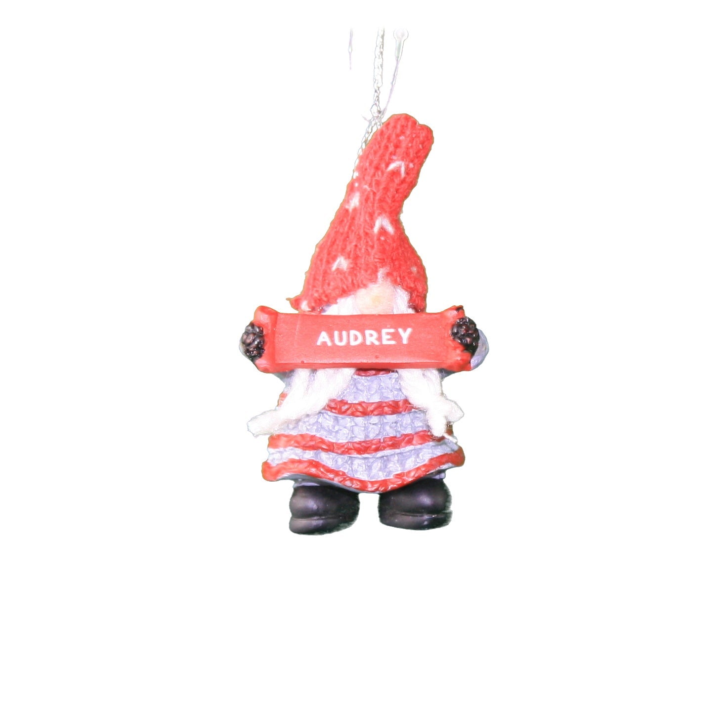 Personalized Gnome Ornament (Letters A-I) - Audrey