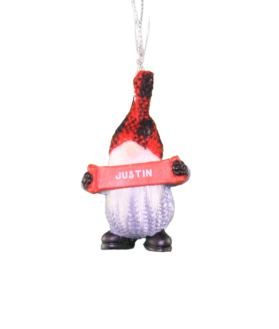 Personalized Gnome Ornament (Letters J-P) - Justin