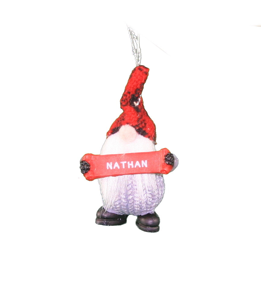 Personalized Gnome Ornament (Letters J-P) - Luke