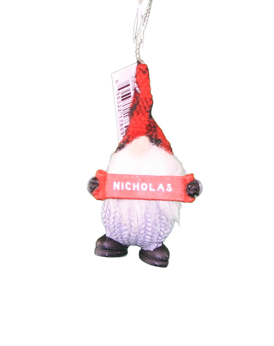 Personalized Gnome Ornament (Letters J-P) - Luke
