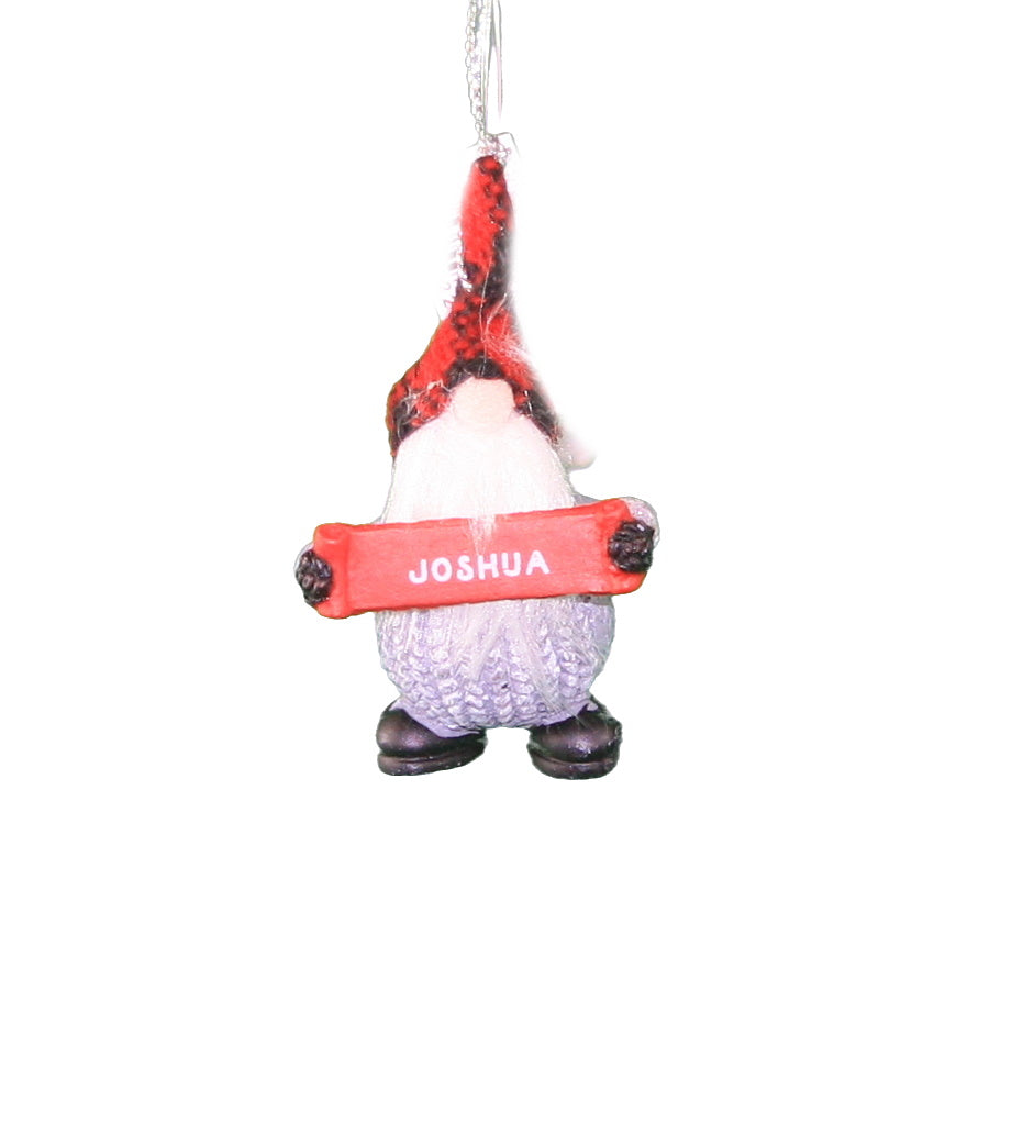 Personalized Gnome Ornament (Letters J-P) - Luke
