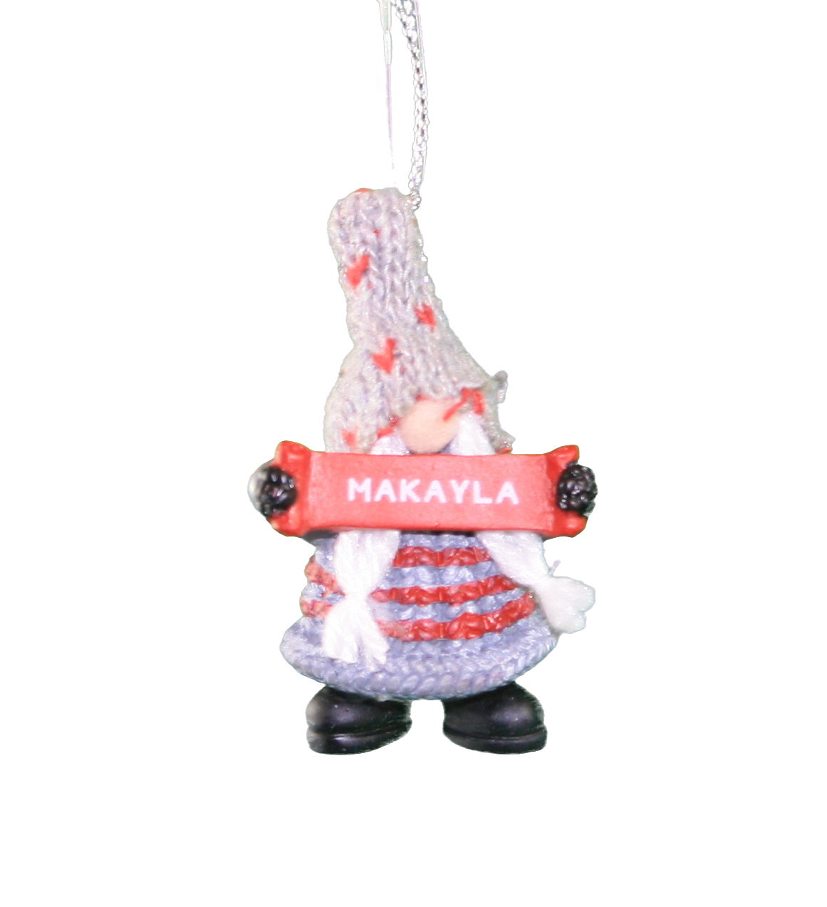 Personalized Gnome Ornament (Letters J-P) - Makayla