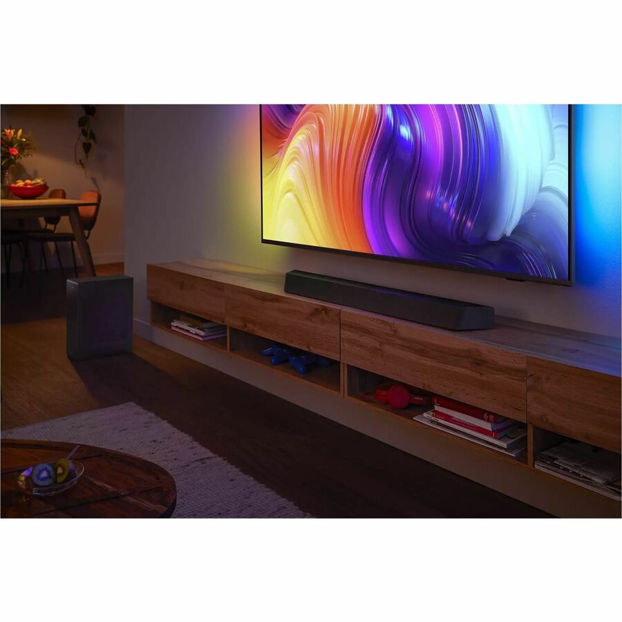 Philips 3.1 Bluetooth Sound Bar Speaker - 300 W RMS - Alexa Supported - Black