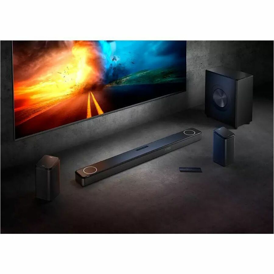 Philips Fidelio 7.1.2 Bluetooth Sound Bar Speaker - 310 W RMS - Alexa, Google Assistant Supported - Black