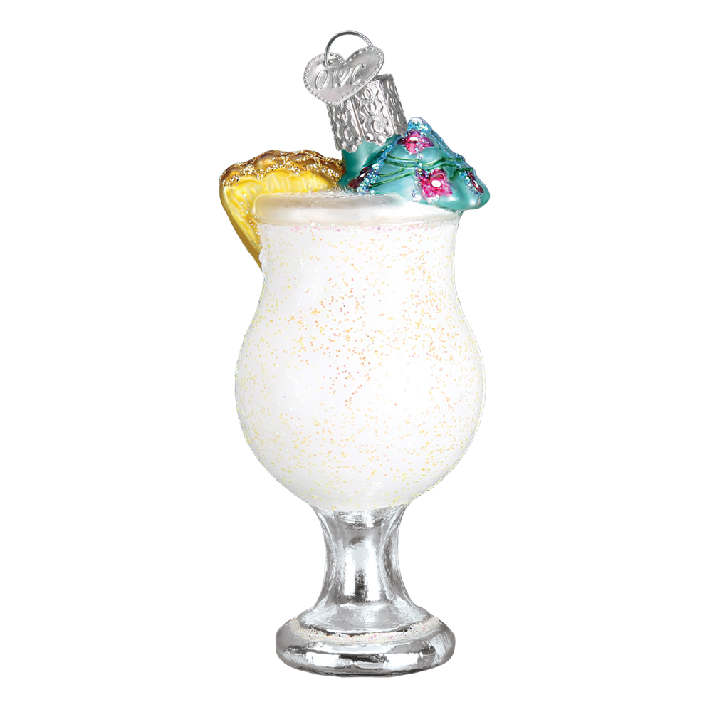 Pina Colada Glass Ornament