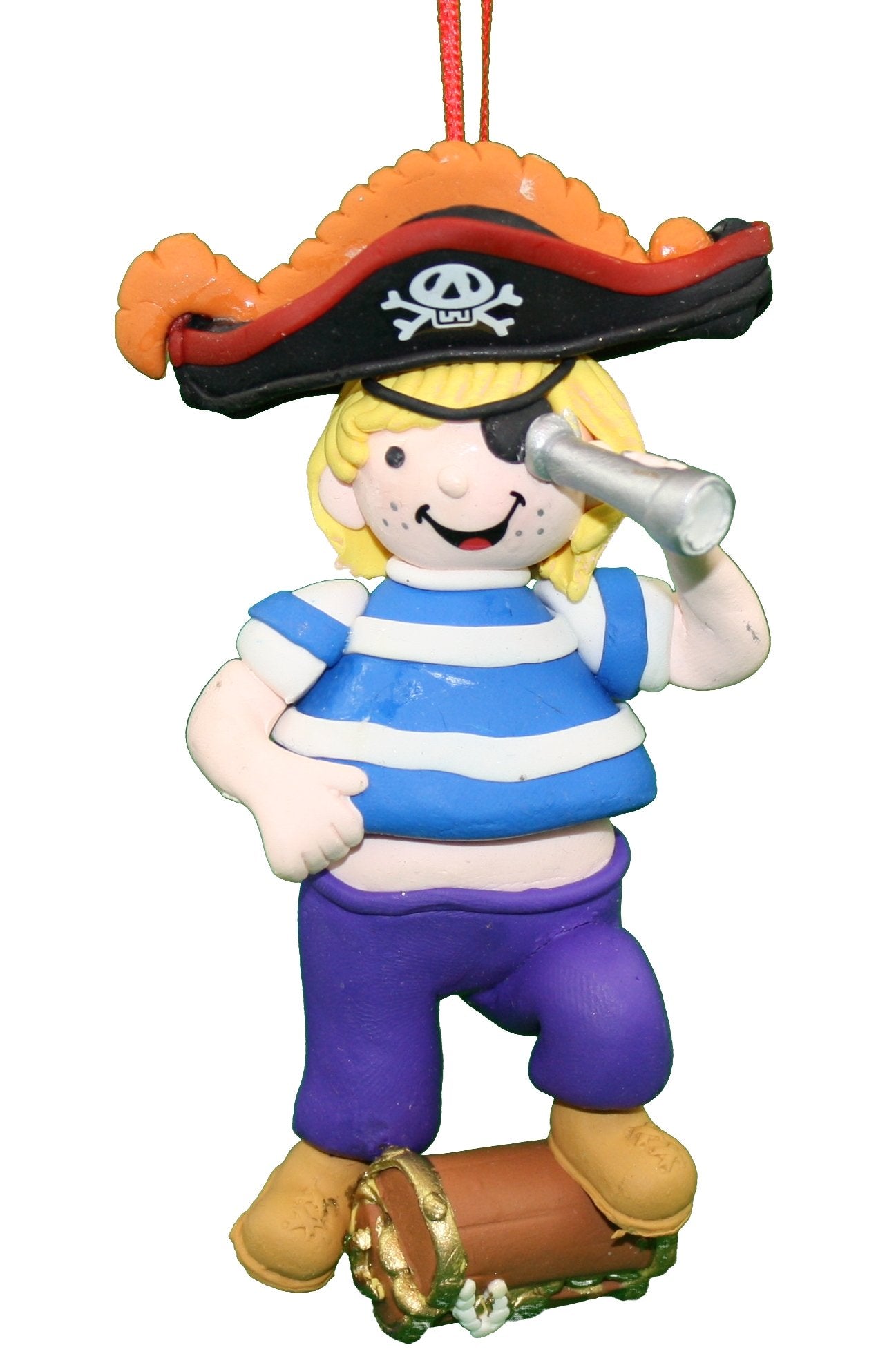 Pirate Kid Ornament - Blue