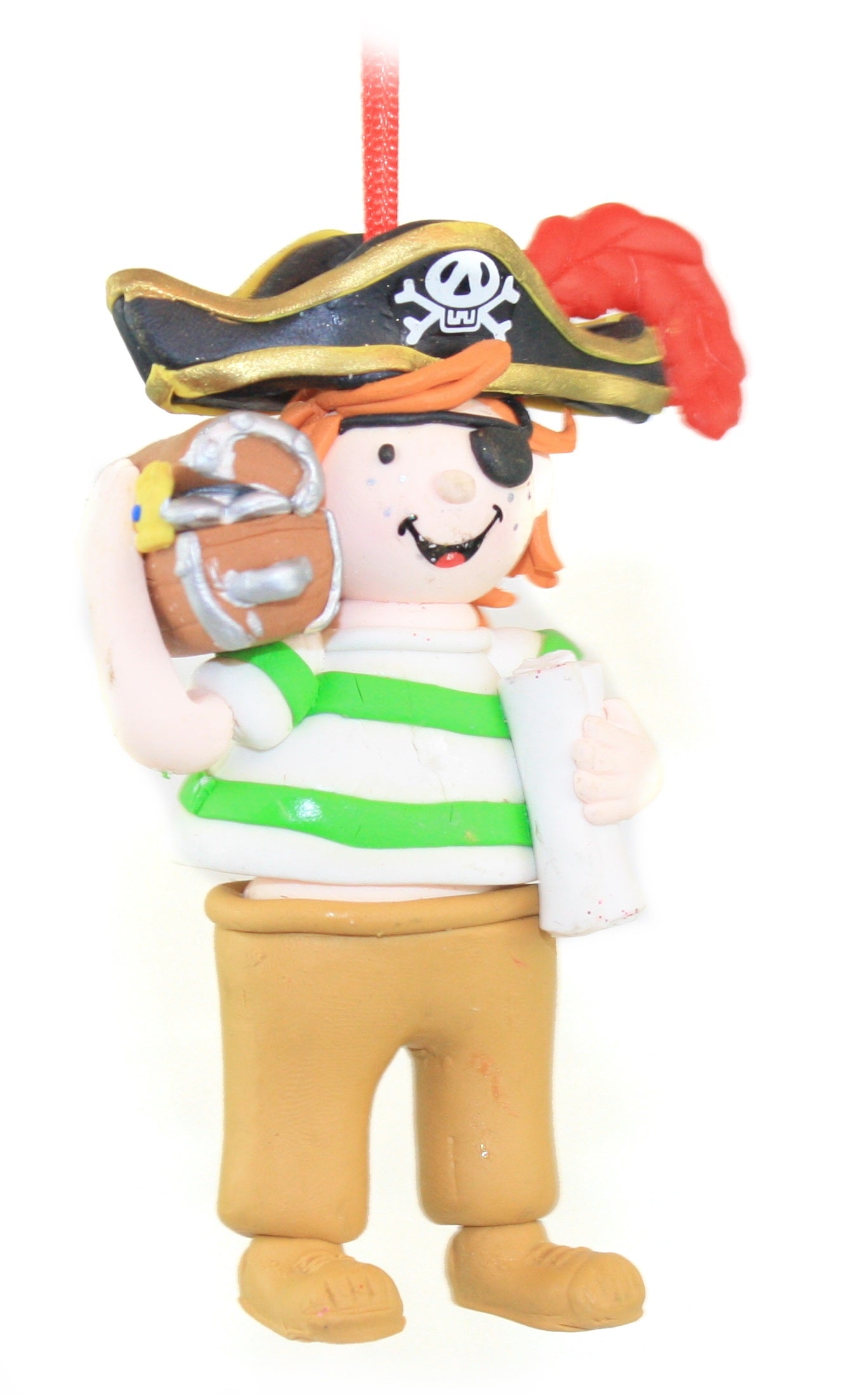 Pirate Kid Ornament - Green