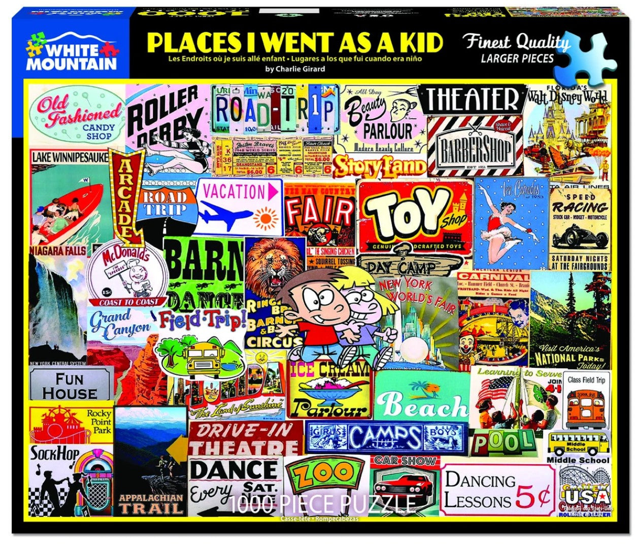 Places I Went As A Kid - 1000 Piece Jigsaw Puzzle