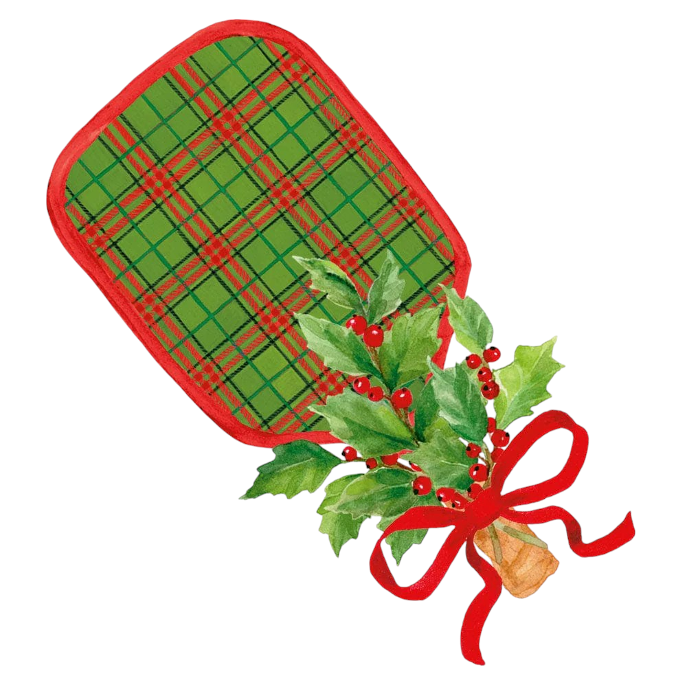 Plaid Pickleball Paddle Gift Tags