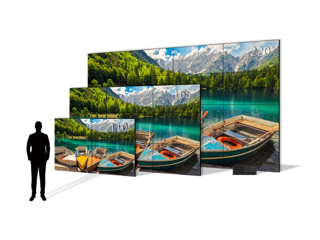 Planar Clarity Matrix G3 Complete LX55M-L 3x3 - LED-backlit LCD video wall - commercial use - 6K - 5760 x 3240 164.1 - 9 x 55" 998-1882-02