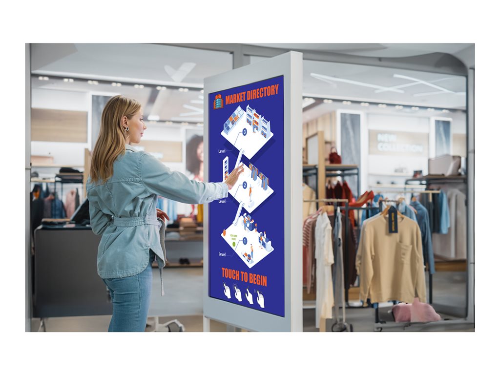 Planar SLM752-T - 75 Diagonal Class Simplicity M Series LED-backlit LCD display - digital signage - with touchscreen