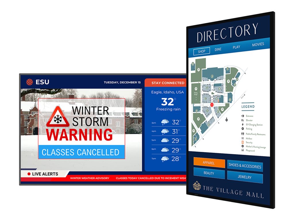 Planar SLP43 - 43 Diagonal Class Simplicity P Series LED-backlit LCD display - digital signage - Android - 4K UHD (2160p) 3840 998-3925-00