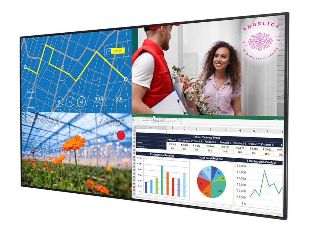 Planar URP75 - 75 Diagonal Class UltraRes P Series LED-backlit LCD display - digital signage - 4K UHD (2160p) 3840 x 2160 - direct-lit 998-2653-01