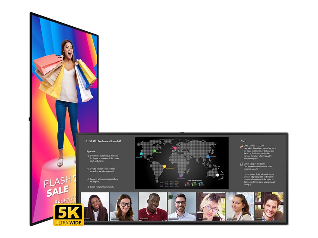 Planar URW105 - 105 Diagonal Class UltraRes W Series LED-backlit LCD display - digital signage - 5K UHD (2160p) 5120 x 2160 - 998-3424-01