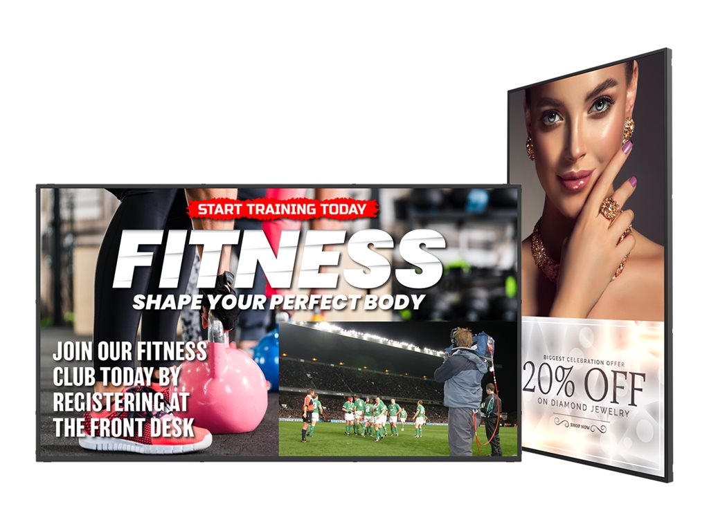 Planar UltraRes P Series URP55 - 55 Diagonal Class LED-backlit LCD display - digital signage - 4K UHD (2160p) 3840 x 2160 - edge-lit 998-2889-00