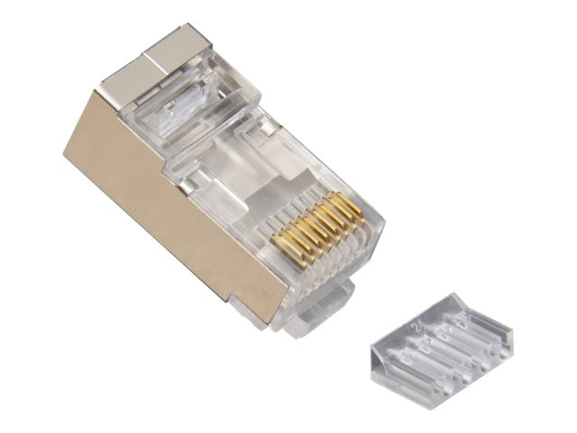 Platinum Tools - Network connector - RJ-45 (M) - shielded - CAT 6 - solid (pack of 10) 106208C