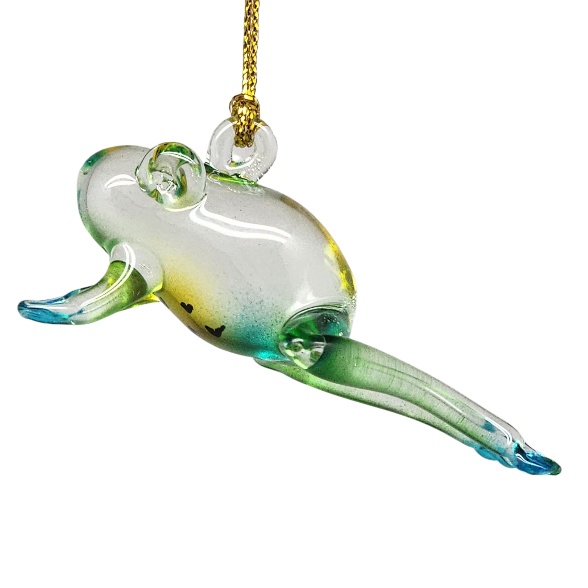Playful Frog Glass Ornament