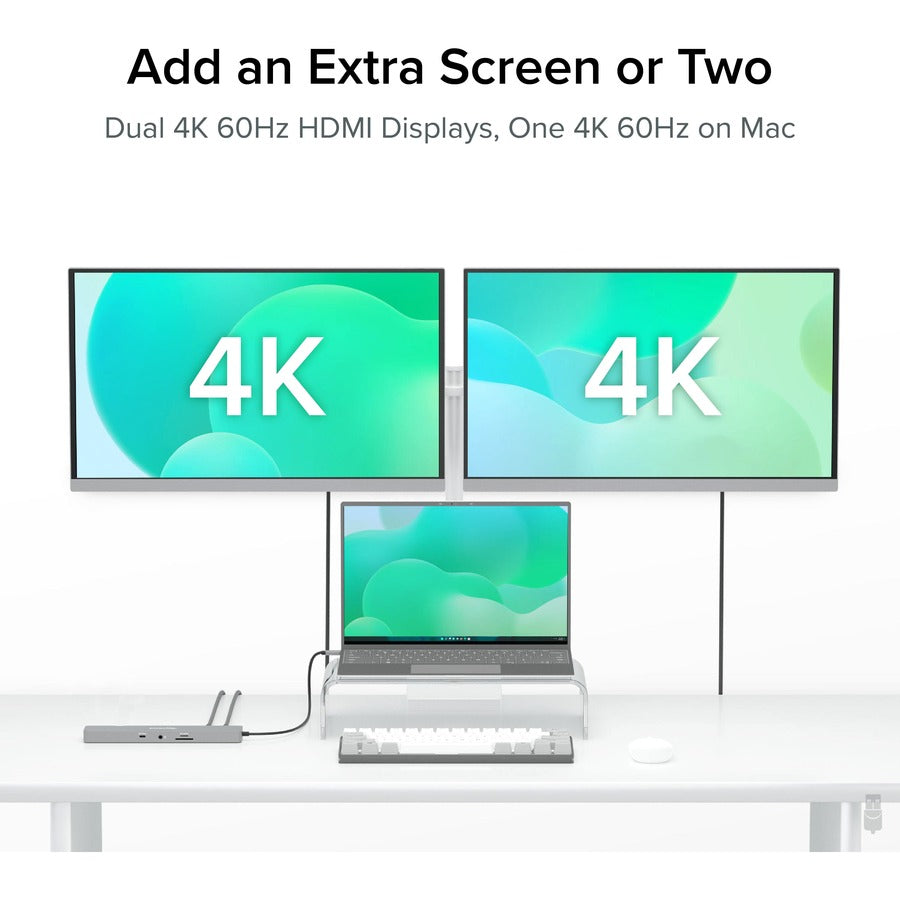 Plugable 11-in-1 USB-C Hub 100W USB-C Pass-through, Laptop Docking Station Dual Monitor with 4K 60Hz HDMI USBC-11IN1E