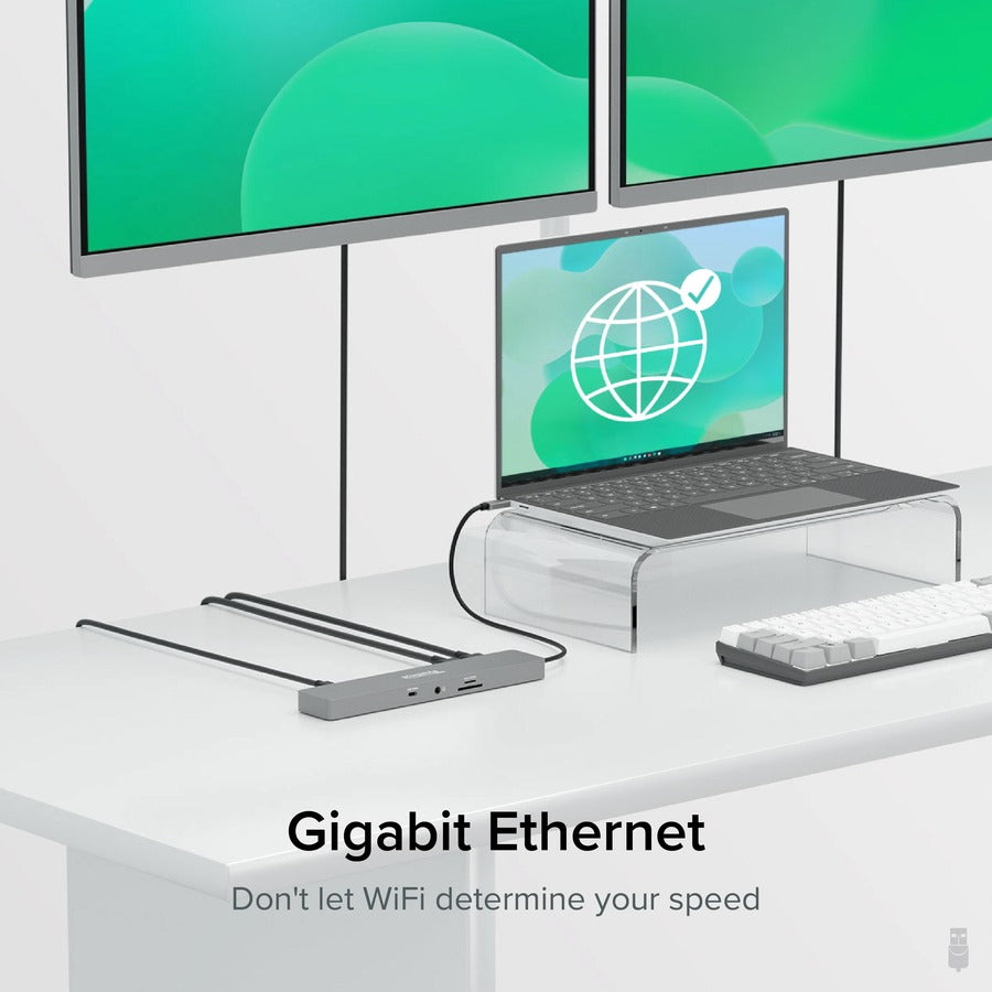 Plugable 11-in-1 USB-C Hub 100W USB-C Pass-through, Laptop Docking Station Dual Monitor with 4K 60Hz HDMI USBC-11IN1E