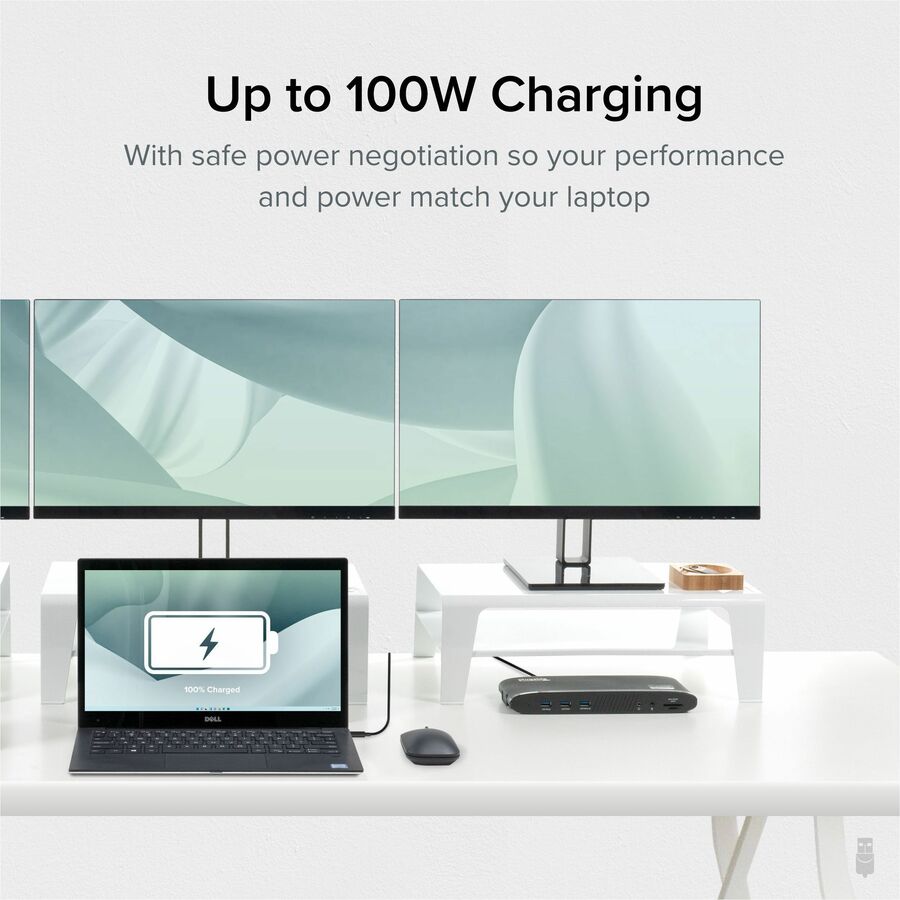 Plugable 14-in-1 USB-C Triple Monitor Laptop Docking Station with 100W Charging -