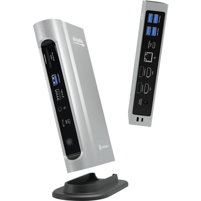 Plugable 16-in-1 Thunderbolt 4 Dock with 100W Charging, 4K Quad Monitor Setup for Thunderbolt 4 Windows Laptops TBT4-UDZ