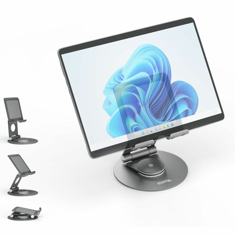 Plugable Swivel Tablet Stand Holder, 360&deg; Rotating Base Tablet Holder for Phones and PT-STAND1